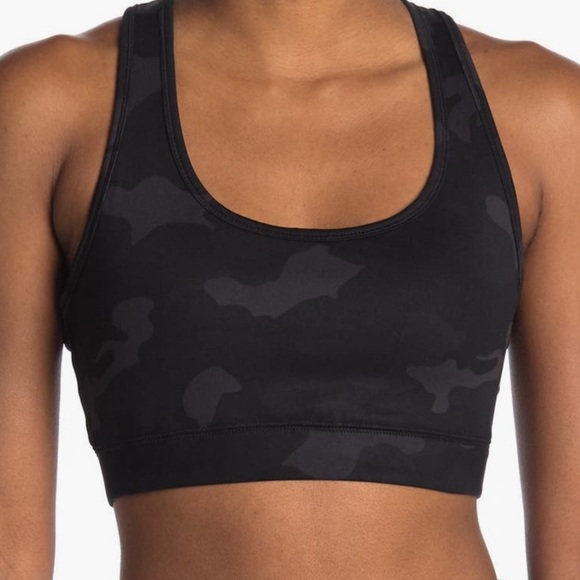 90 Degree By Reflex Other - 90 DEGREE BY REFLEX HIGH IMPACT LADDER BACK SPORTS BRA IN CAMO NAVY COMBO